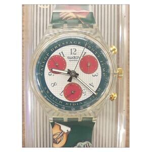 Vintage Swatch Watch RIDING STAR SCK102 1993 Swiss Made Quartz Chronograph SAS13